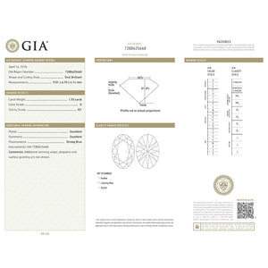 1.55 Carat G Color SI1 Clarity GIA Certified Natural Oval Cut Diamond