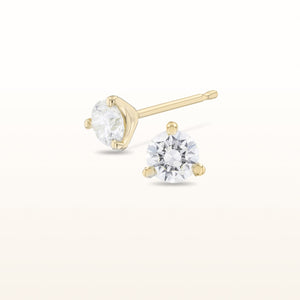 Martini Style Diamond Stud Earrings