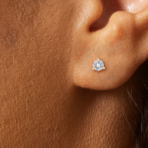 Martini Style Diamond Stud Earrings