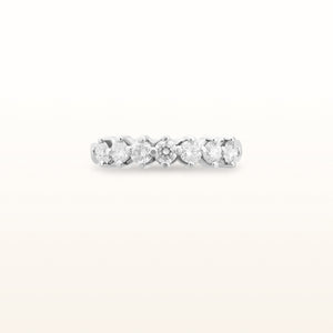 3/4 ctw Prong-Set Diamond Band in 14kt White Gold