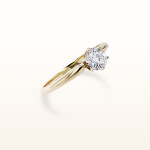 0.45 ct 6-Prong Round Diamond Solitaire Engagement Ring in 14kt Yellow Gold