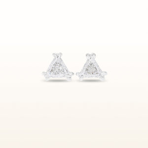 Trillion Cut Diamond Stud Earrings, 0.50 ctw to 1.00 ctw
