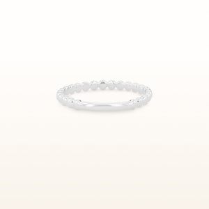 2.0 mm Stackable Beaded Band in 925 Sterling Silver
