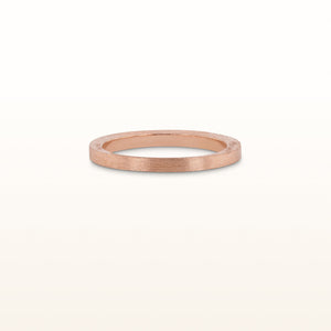 Rose Gold Plated 925 Sterling Silver Wire Brushed Ring