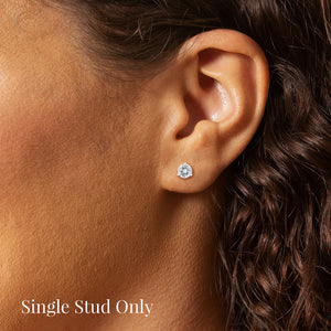 Single Martini Style Diamond Stud Earring, G-H-I/SI1-SI2 over 0.50 ctw