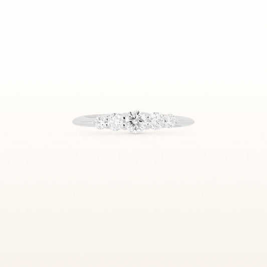 Graduated 5-Stone Diamond Anniversary Ring in 14kt White Gold