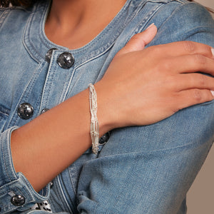 925 Sterling Silver Multi-Strand Bracelet
