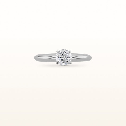 0.56 carat Round Diamond Solitaire Ring in 14kt White Gold