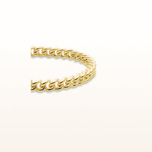 Curb Link Bangle Bracelet in Yellow Gold Plated 925 Sterling Silver