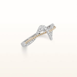 Diamond Wave Ring in 14kt Gold