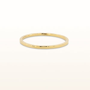 Yellow Gold Plated 925 Sterling Silver Hammered Bangle