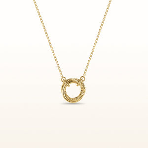 Yellow Gold Plated 925 Sterling Silver Infinity Pendant