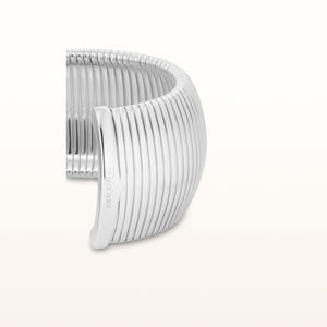925 Sterling Silver Wide Flexible Cuff Bracelet