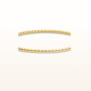 Yellow Gold Plated 925 Sterling Silver Beaded Bangle Bracelet