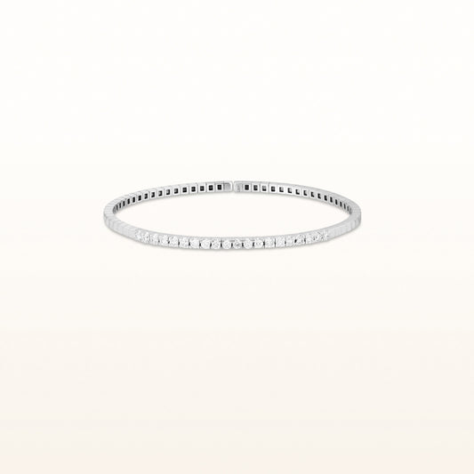 Flexible Cuff Diamond Bracelet in 14kt White Gold