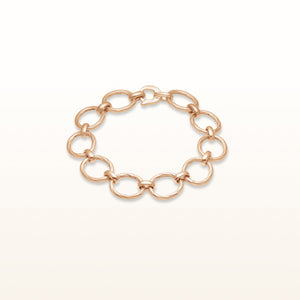 Twisted Oval Link Bracelet in Rose Gold Plated 925 Sterling Silver
