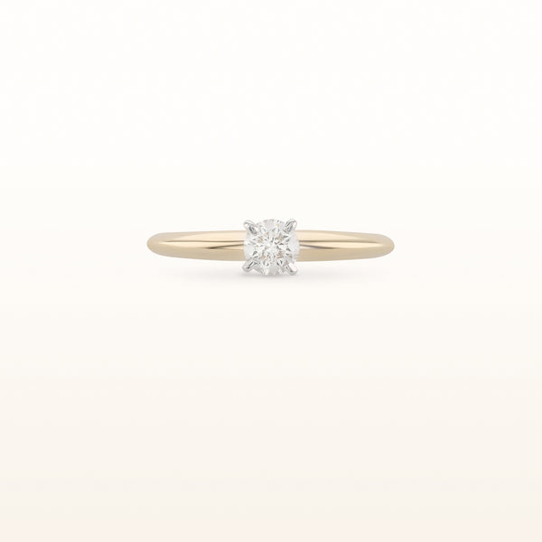 0.22 ct. Round Diamond Solitaire Ring in 14kt Yellow Gold