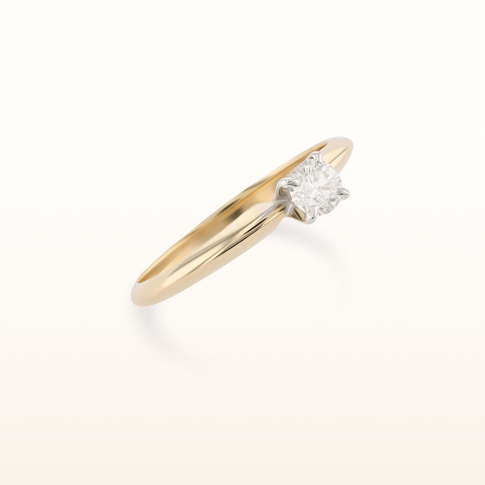 0.22 ct. Round Diamond Solitaire Ring in 14kt Yellow Gold