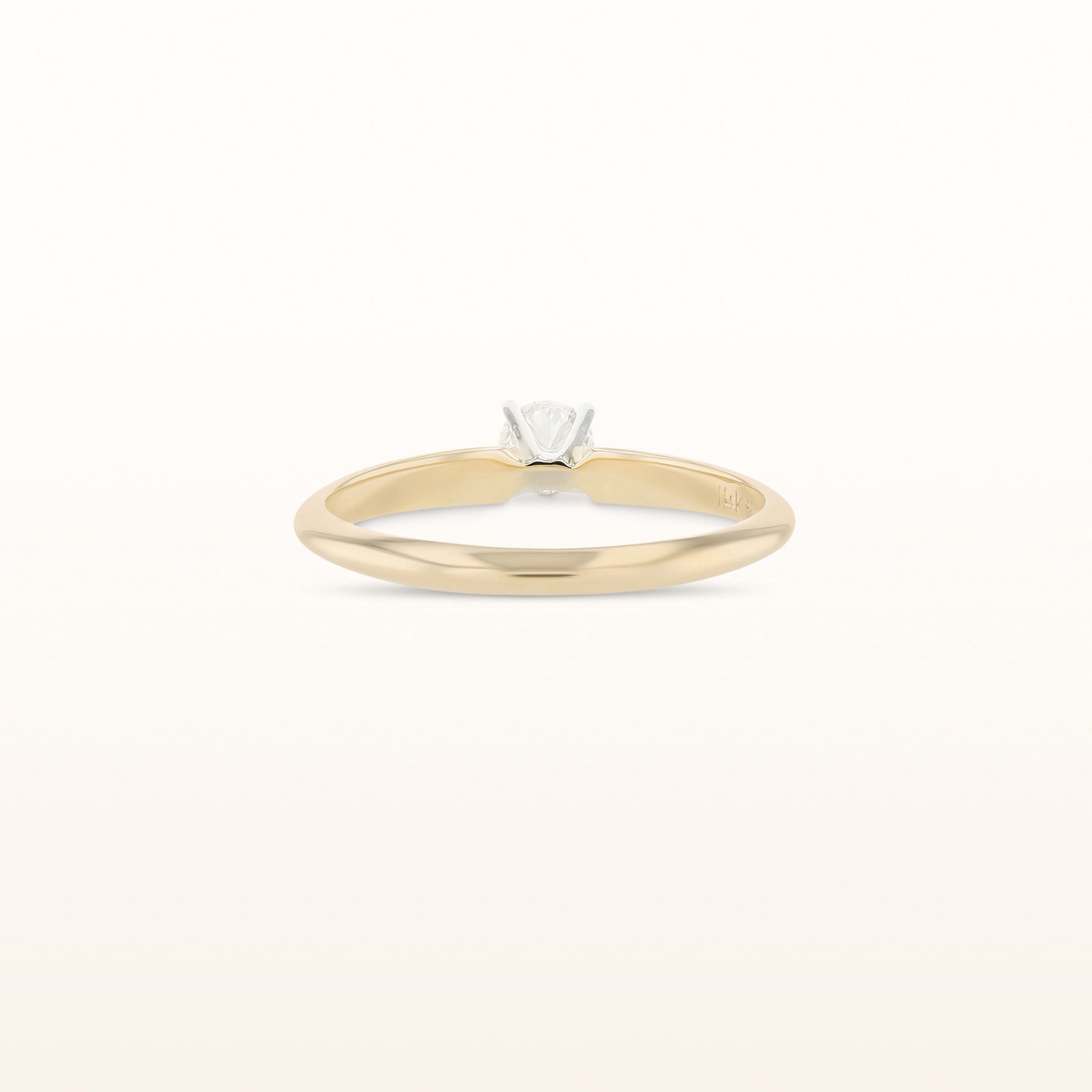 0.22 ct. Round Diamond Solitaire Ring in 14kt Yellow Gold