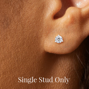 Single Martini Style Diamond Stud Earring, G-H-I/SI1-SI2 between 0.25 ctw and 0.50 ctw