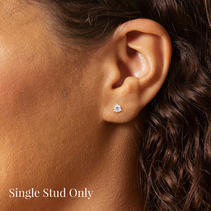 Single Martini Style Diamond Stud Earring, G-H-I/SI1-SI2 between 0.25 ctw and 0.50 ctw