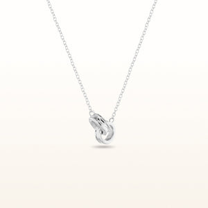 Petite Interlocking Circle Necklace in 925 Sterling Silver
