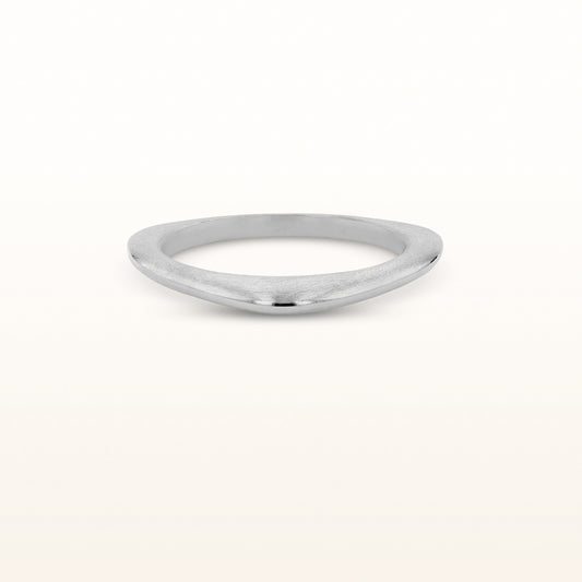 925 Sterling Silver Wire Brushed Triangular Bangle Bracelet