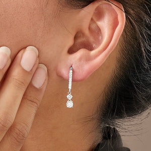 1.00 ctw Diamond Drop Earrings