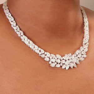 LeoDaniels Signature 67.32 ctw Diamond Statement Necklace in Platinum