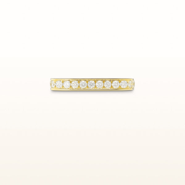 Square Shaped Round Diamond Ring in 14kt Yellow or White Gold
