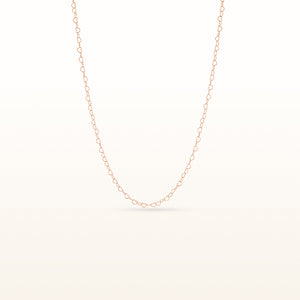 Rose Gold Plated 925 Sterling Silver Mini Heart Link Necklace