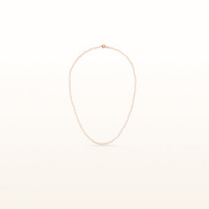 Rose Gold Plated 925 Sterling Silver Mini Heart Link Necklace