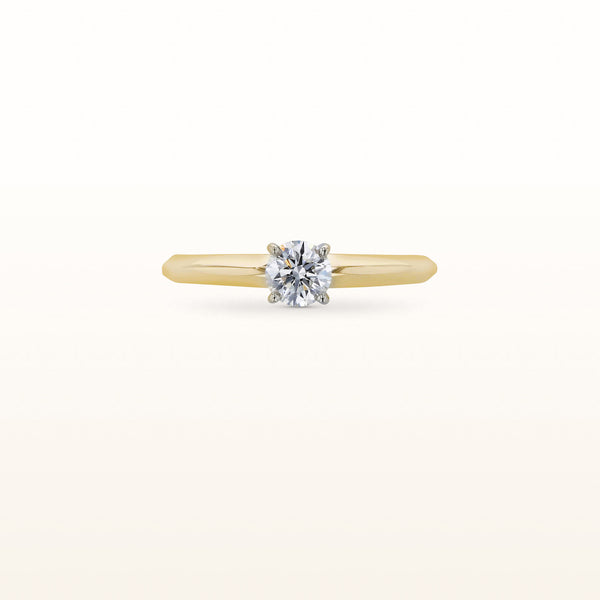 0.33 ct Round Diamond Solitaire Ring in 14kt Yellow Gold