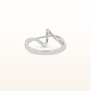 Diamond Wave Ring in 14kt White Gold
