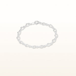 925 Sterling Silver Petite Infinity Link Bracelet