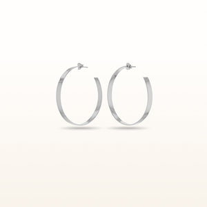 Sterling Silver Classic Large Hoop Earrings