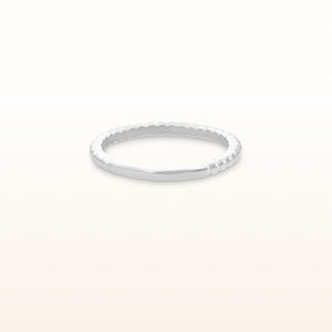 2.0 mm Stackable Beaded Band in 14kt White Gold