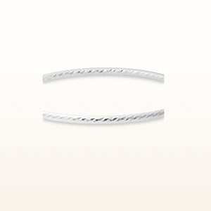 925 Sterling Silver Diamond Cut Bangle Bracelet