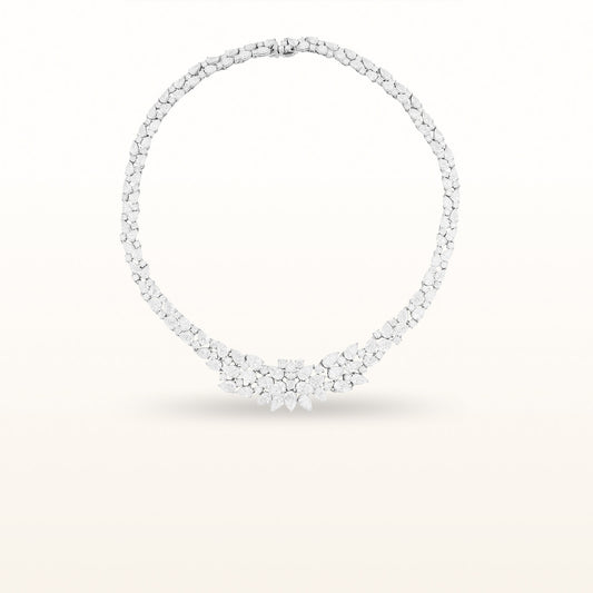LeoDaniels Signature 67.32 ctw Diamond Statement Necklace in Platinum